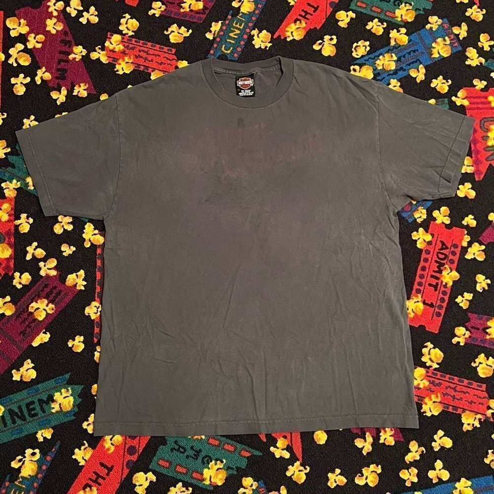 ‘07 Harley Davidson Grey Ultra Faded Front & Back Graphic Tee Shirt / Size XL